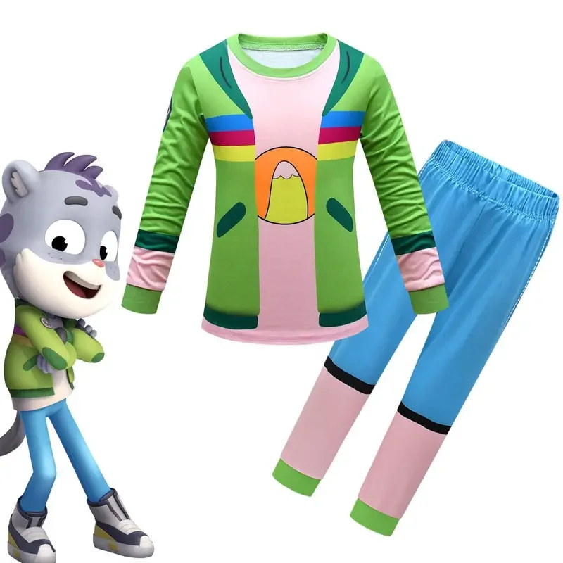 Anime the Creature Cases Felpa per bambini Abito con cappuccio Snow Leopard Amur Costumi Cosplay Ragazzi Costume da spettacolo di Halloween