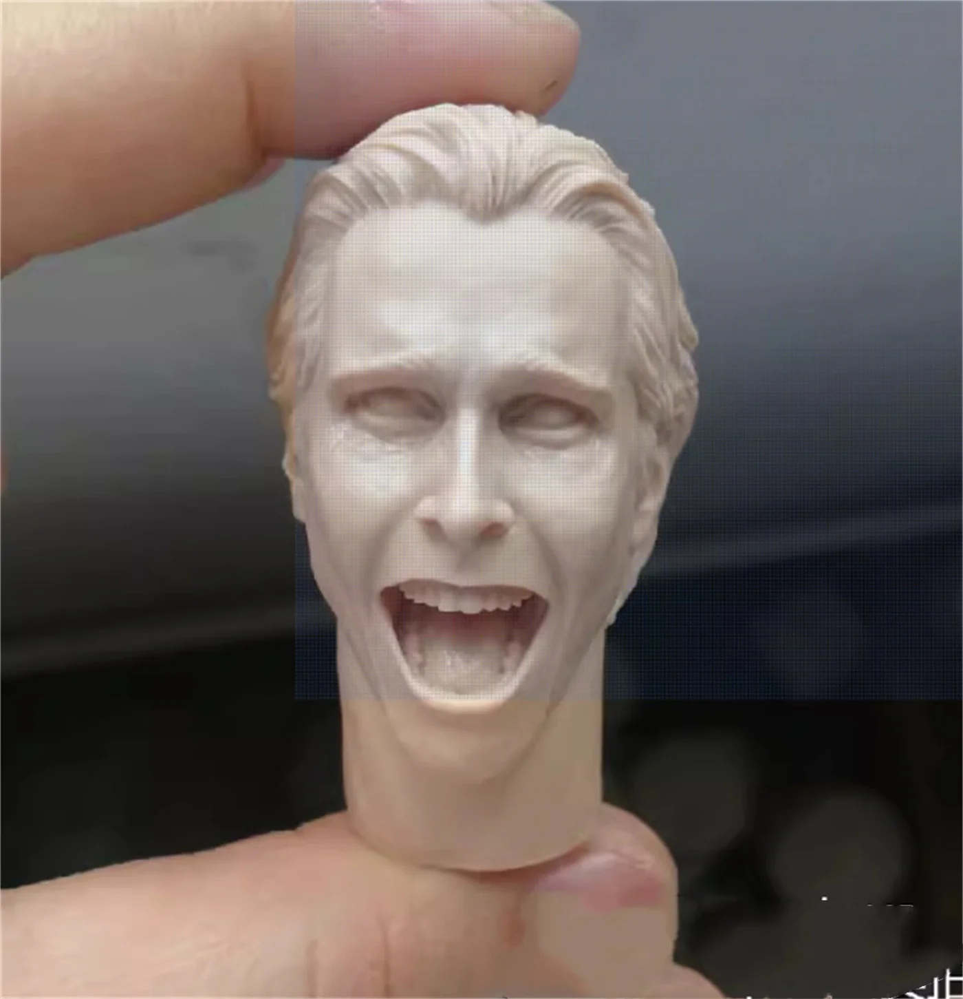 Christian Bale 1/6 Head Sculpture Carving  Open Mouth  Toys Soldier For 12inch TBleague Phicen Action Figure customize