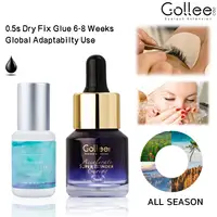 Gollee 0,5 s seco adaptabilidad Global uso pegamento para extensión de pestañas impermeable 6-8 semanas pegamento adhesivo de larga retención súper pegamento