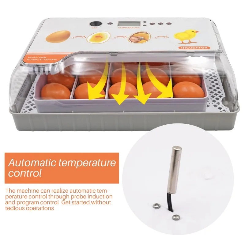 

Egg Incubator For Hatching- Auto Turner Water Adder, 20-Egg Capacity For Hatching Chicken EU Plug Machine