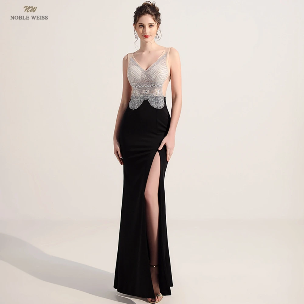 Evening Dresses  V-Neck  Floor-Length  Dresses Woman Party Night  Mermaid  Prom Dress Customized