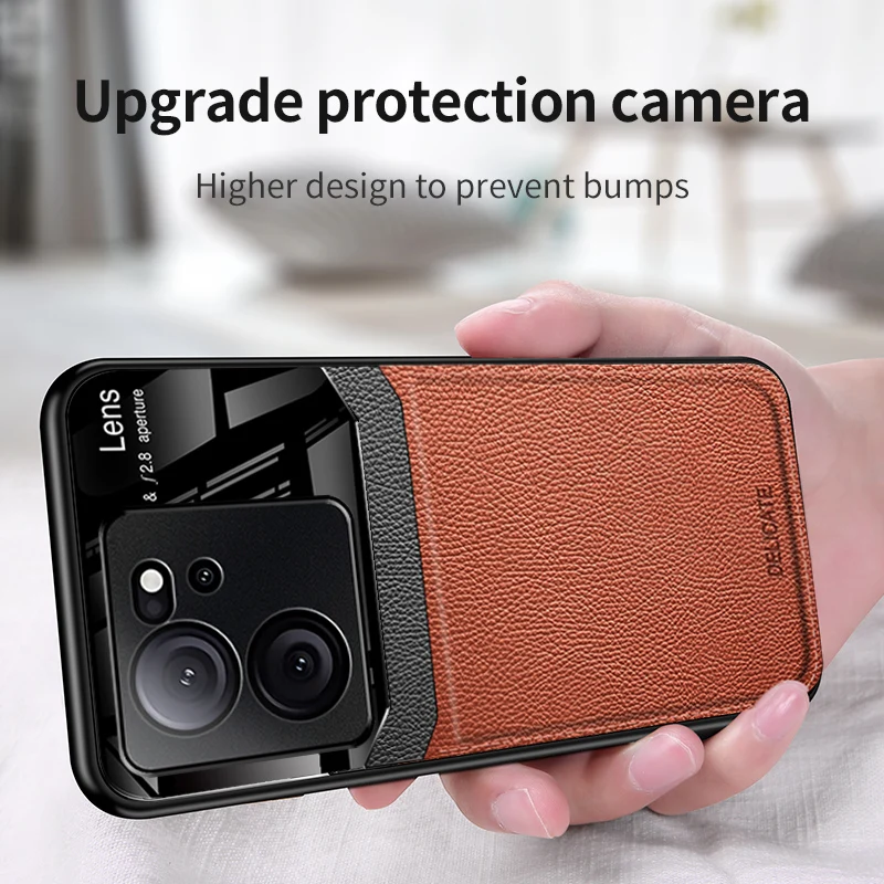 Luxury Acrylic Leather Case ForXiaomi Redmi K60Pro K60 Ultra Camera Protect Phone Back Cover for Redmi K60e Silicone Frame Coque image 6