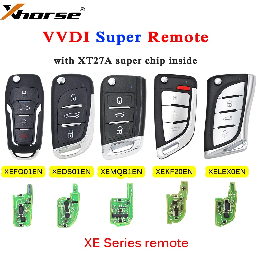 Xhorse VVDI XE series Super Remote XEDS01EN/XEFO01EN/XEMQB1EN/XELEX0EN/XEKF20EN XT27A Chip for VVDI2/VVDI Key Tool Max