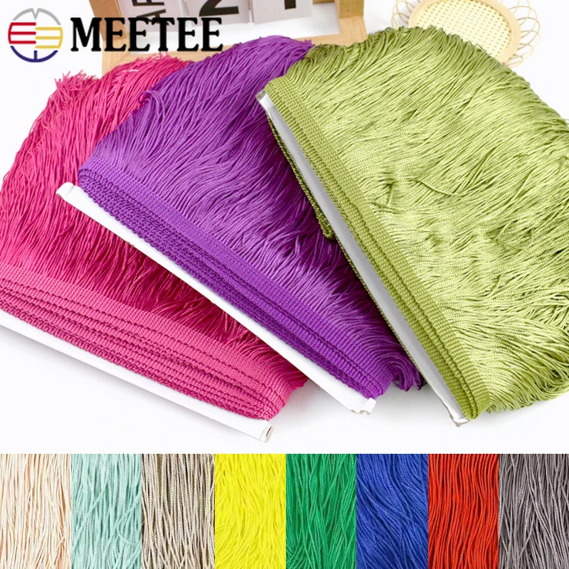 

5/10Y 20cm Sewing Polyester Tassel Fringe Clothes Boots Decor Trim Lace Ribbon Curtain Latin Dress Trimming DIY Bag Accessories