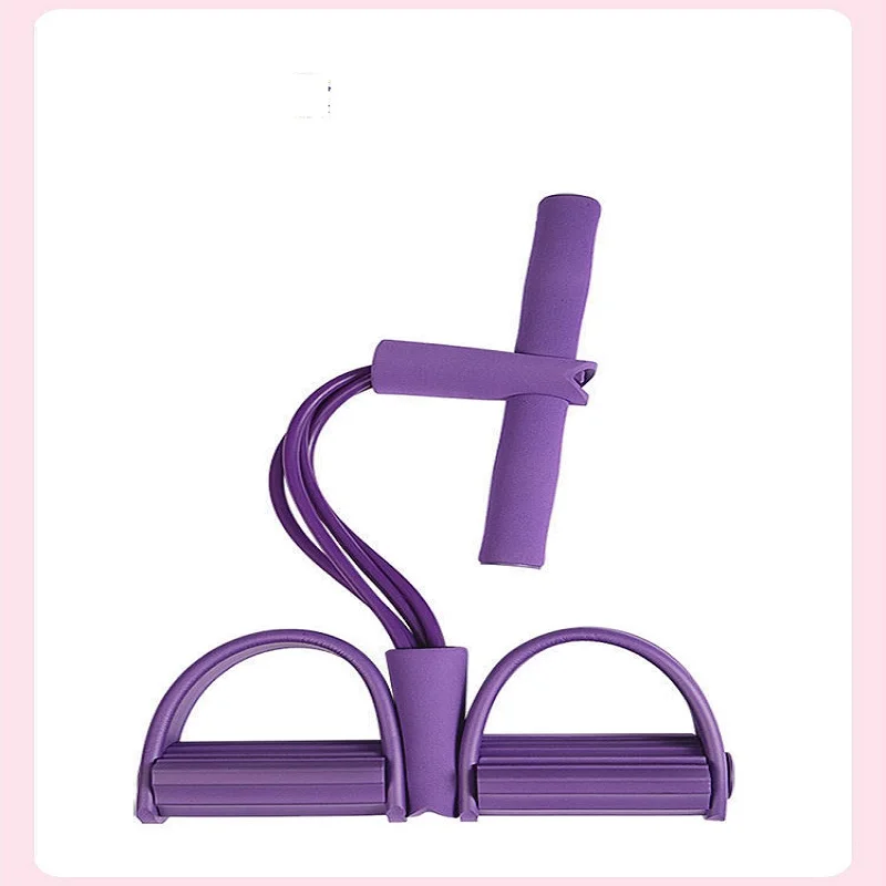 أربعة أنبوب دواسة الموتر متعددة الوظائف أجهزة لياقة بدنية منزلية اليوغا البطن تعزيز شريط مرن حبل التوتر