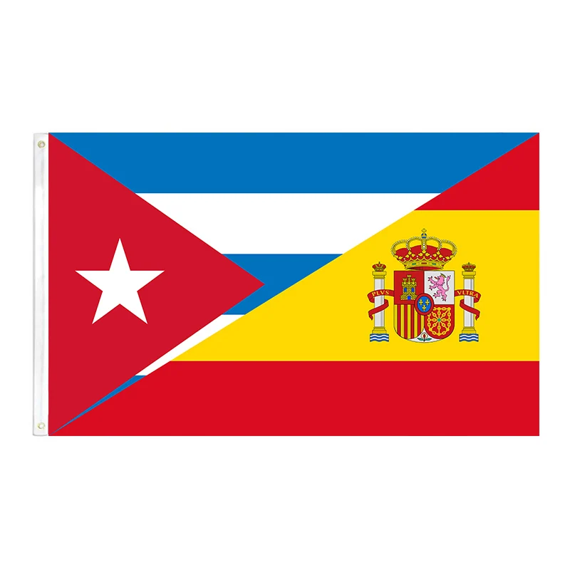 Cuba Spain Friendship Flag 2ft*3ft (60*90cm) 3ft*5ft (90*150cm) Size Christmas Decorations for Home Banner