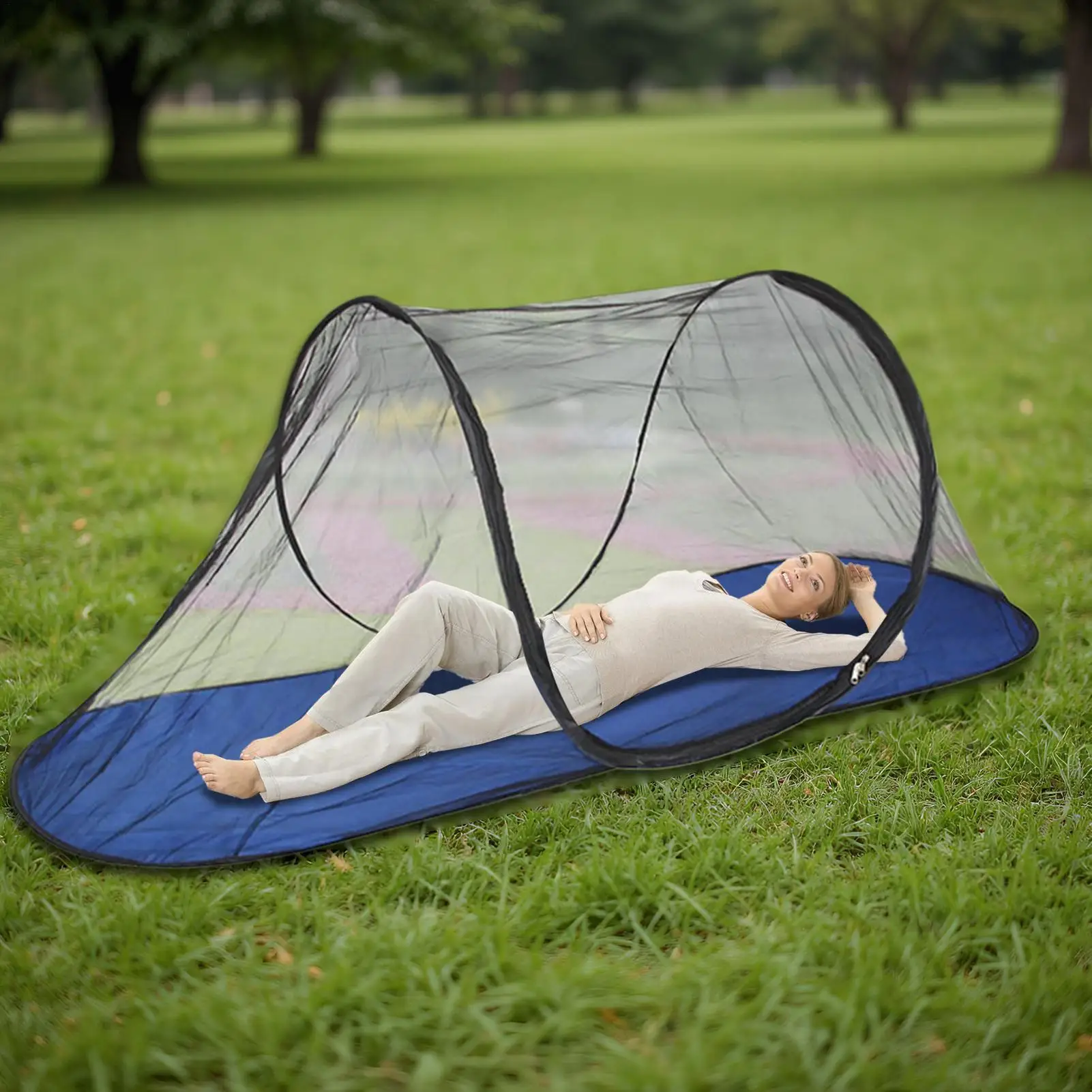 

new Mosquito Net Tent For Single Person New Outdoor Camping Portable Boat Type No Installation Hand Throwing Travel Easy Carry
