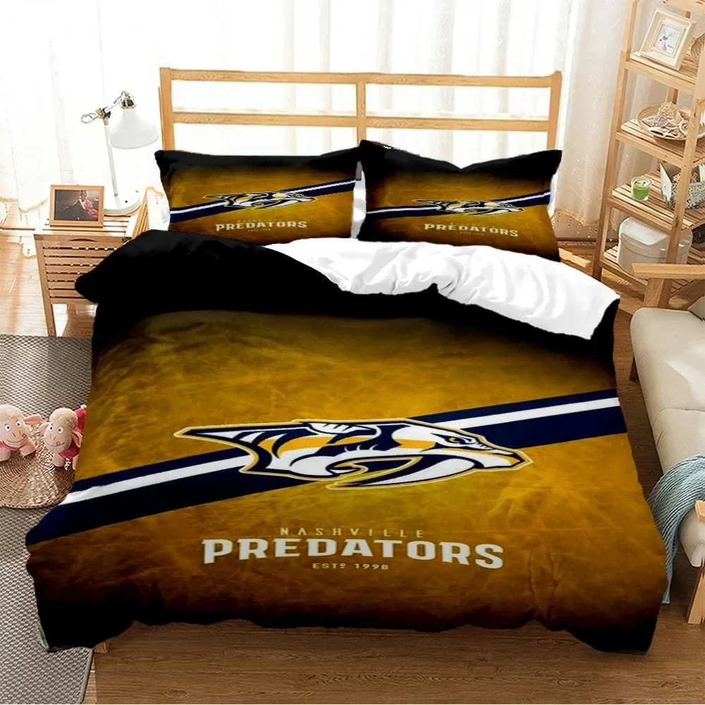 Ice Hockey Duvet Cover Catroon Comforter Bedding sets Soft Quilt Cover and Pillowcases for Teens Kids Single Double Queen King