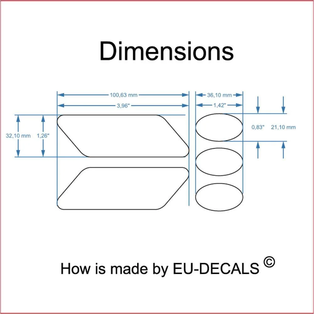 ل 5X جزيرة مان أعلام الكربون مخطط مغلفة ملصقات مائي هوندا كاواساكي