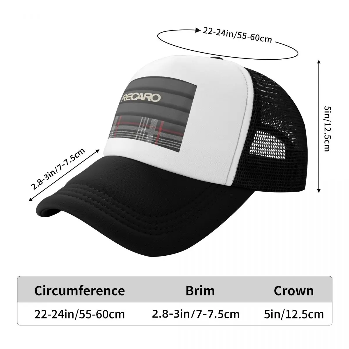 Tartan Plaid Recaros Cap Casual Mesh Baseball Caps Adjustable Hat Hip Hop Summer Unisex Baseball Hats