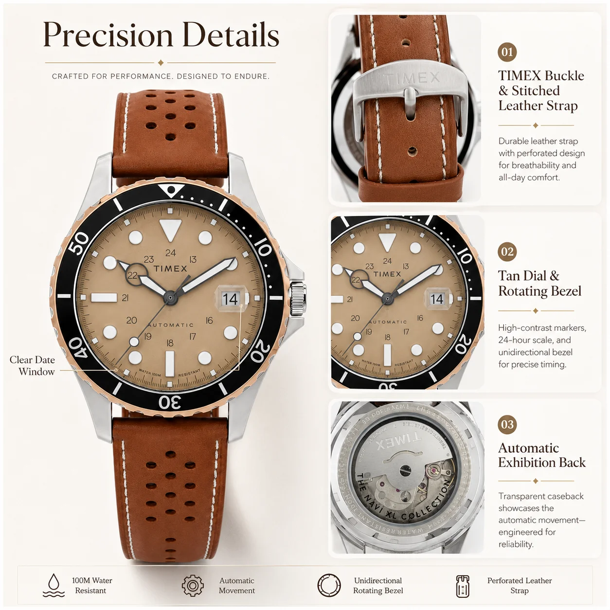 Orologio Automatico TimexNavi  - Tropic Strap Vintage recensione e prezzo