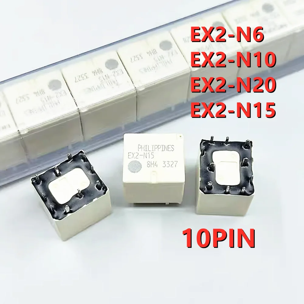 5PCS  EX2-N10 EX2-N15 EX2-N20 EX2 N20 EX2 N10 EX2 N15 12V 10PIN 100%Original NEW Auto Relay