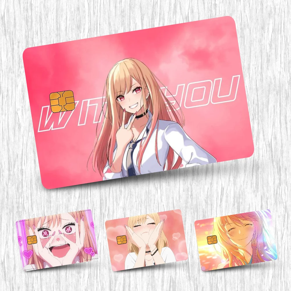 My Dress Up Darling Anime Card Stickers Credit Card DIY Card Protector Stickers Waterproof Film Skin Cover