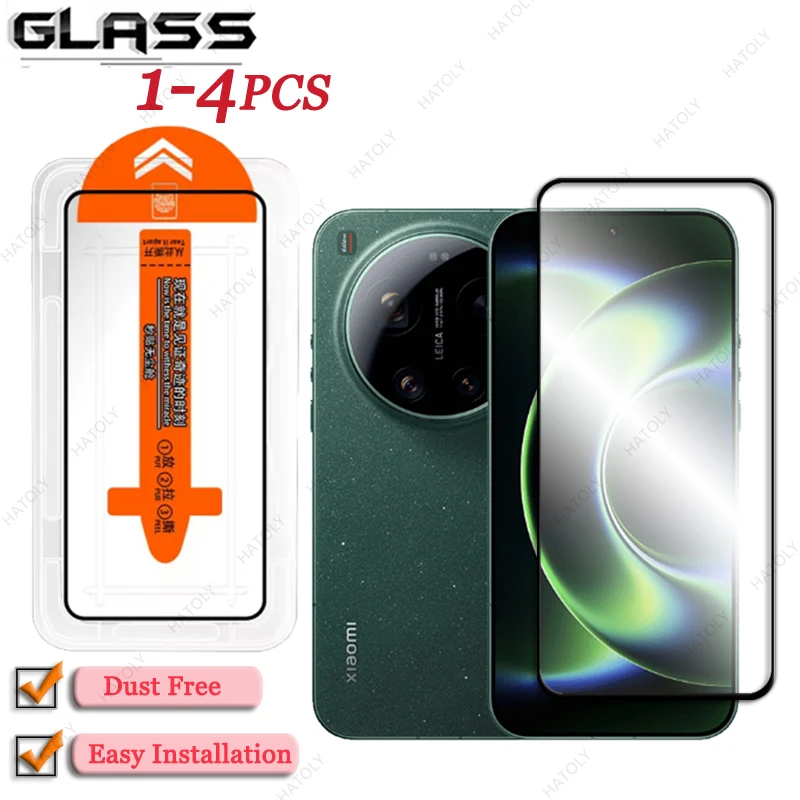 Für Xiaomi 17 Ultra Glas Staubfreie Einfache Installation Glas für Xiaomi 17 Pro Max Displayschutzfolie Schwarzer Rand Schutzfilm