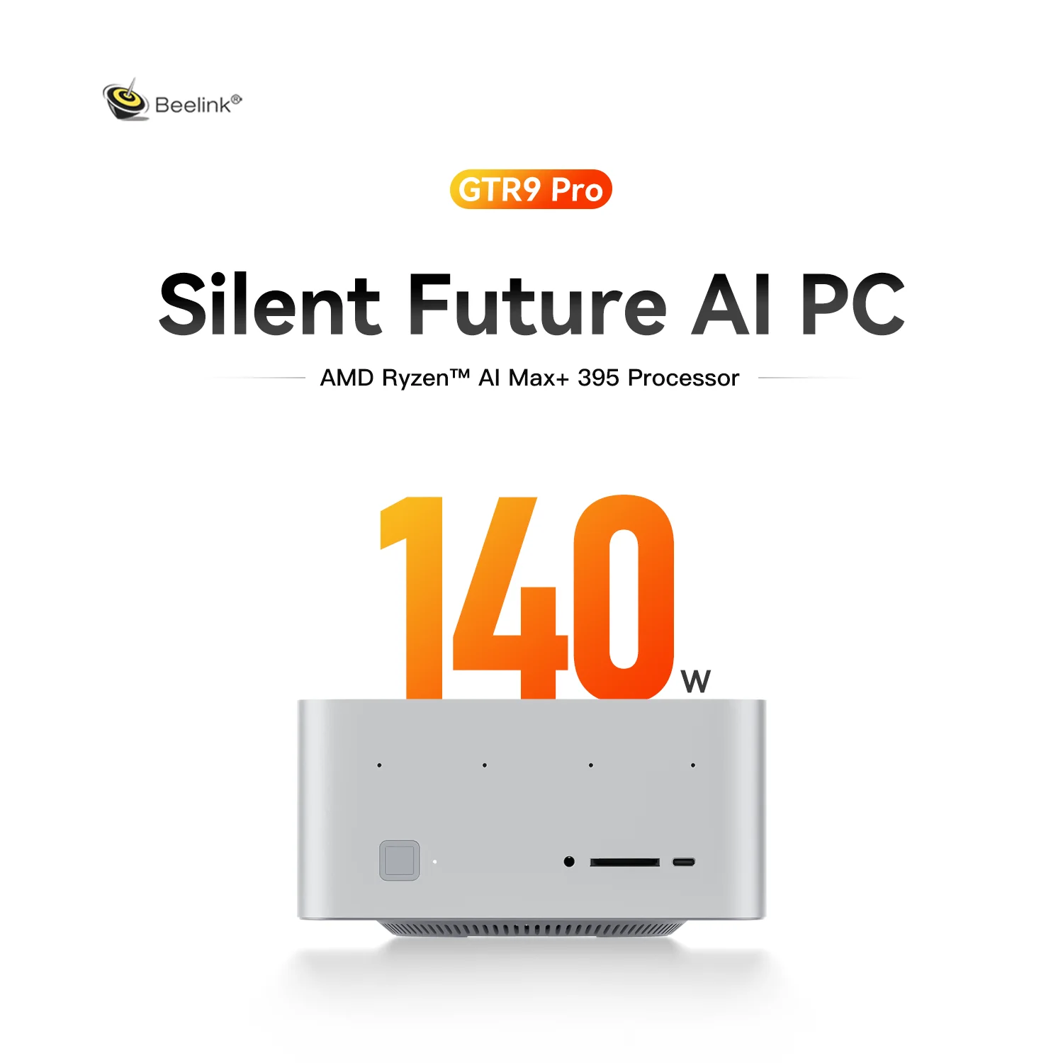 Beelink GTR9 Pro AMD Ryzen AI MAX+ 395 AI Mini PC Windows 11 LPDDR5 128GB 2TB Wifi7 BT5.4 8K Fingerprint Desktop Gamer PC