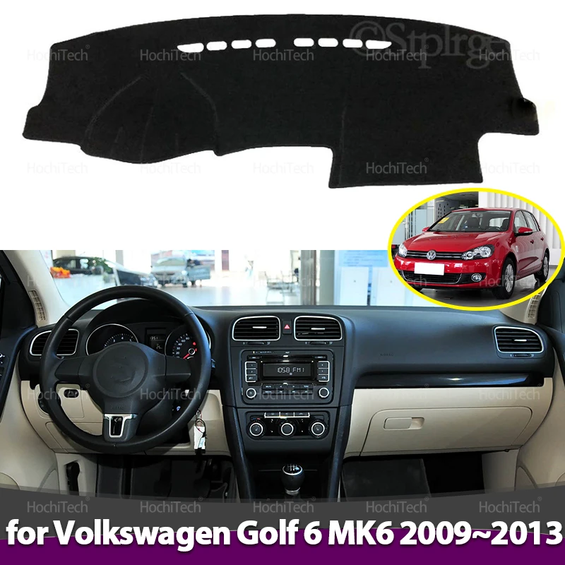Cubierta de salpicadero, alfombrilla para tablero, alfombrilla para Volkswagen VW Golf 6 MK6 Jetta SportWagen Vento Variant 5K 2009 ~ 2013