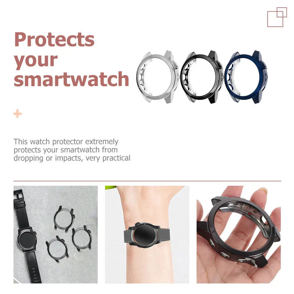 3Pcs Exquisite Fashionable Watch Case Cover Delicate Protective Watch Screen Shell Anti-Shocking Reusable Daily Use Accessory