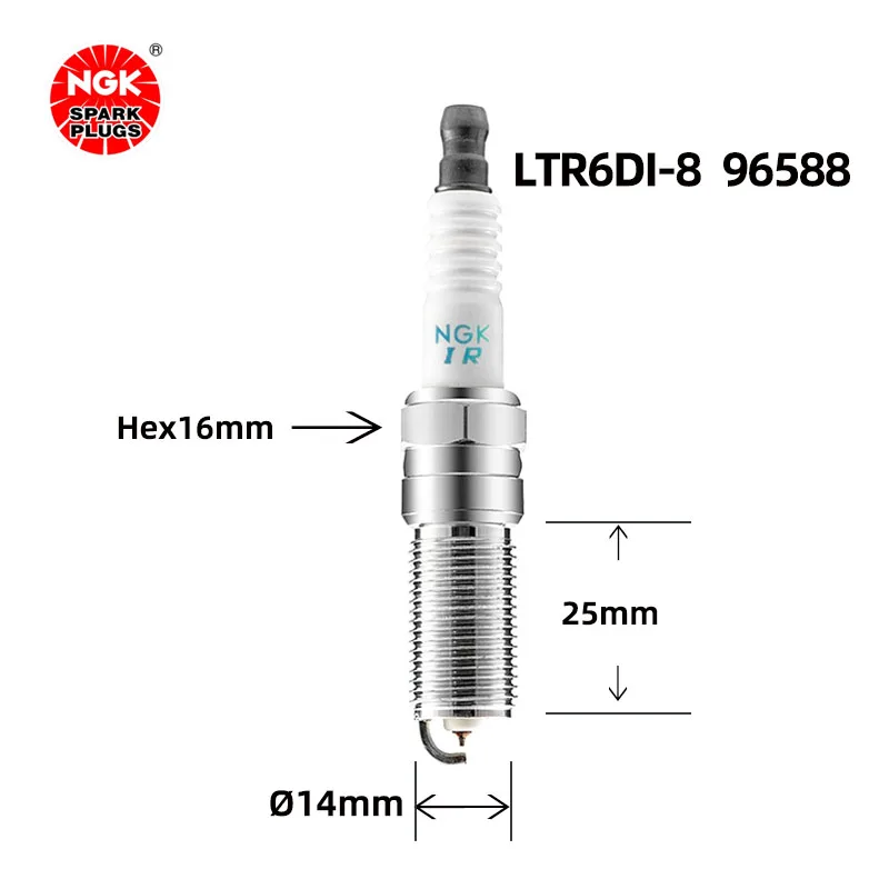 NGK Single Iridium Gold Spark Plug LTR6DI-8 96588 is suitable for the Ford Refocus/Focus（4PCS)