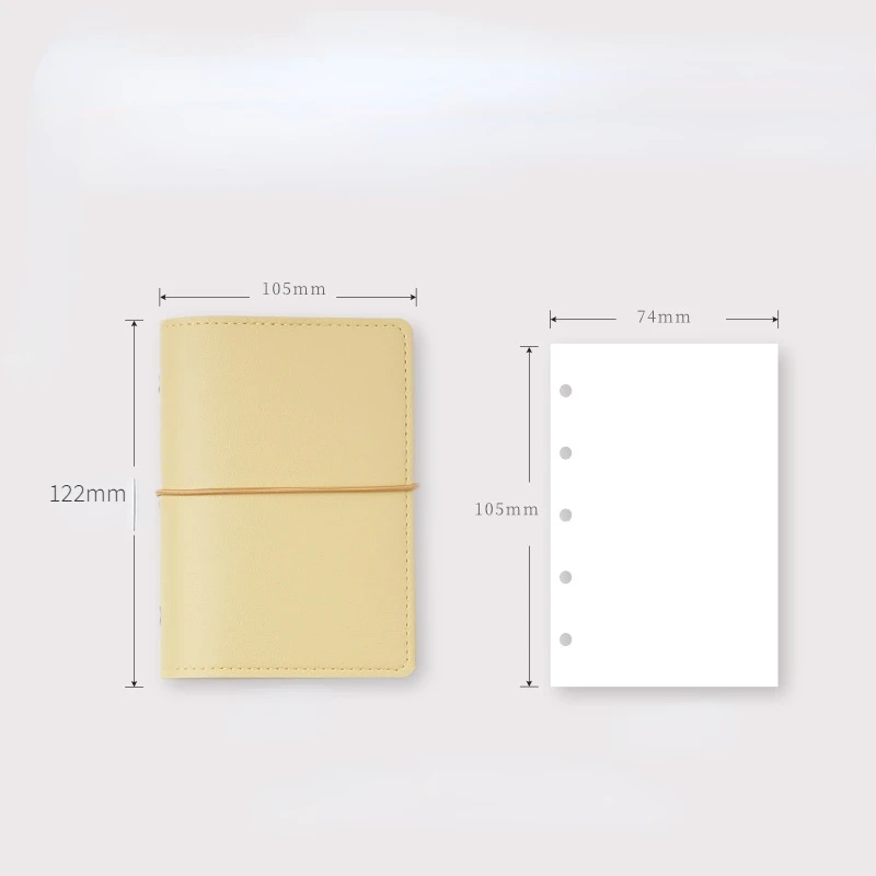 Imagem -05 - Mini Caderno de Couro Livro de Mão Portátil Caderno de Folhas Soltas Livro de Mão Anel de Metal Cadernos e Diários de Folhas Soltas m5