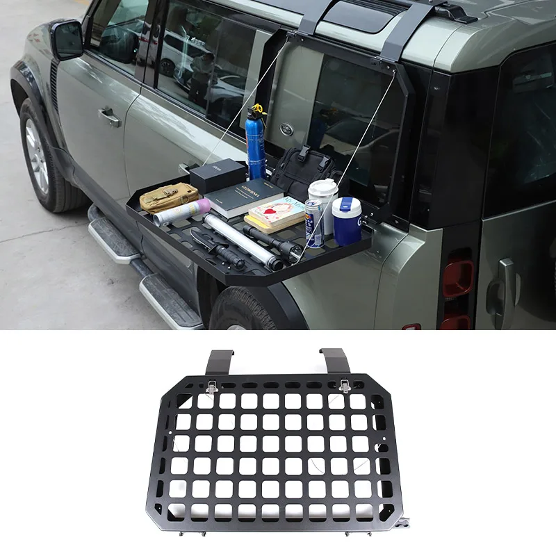 

Foldable Frame For Land Rover Defender 90 110 2020-2024 Car Rear Window Glass Armor Shelf Storage Racks Car Exterior Accessories