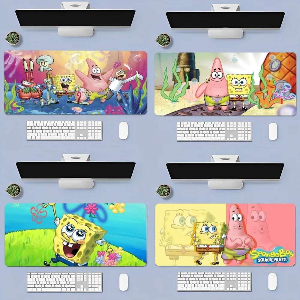 

Anime S-Sponge-bobs New Rubber Mouse Durable Desktop Mousepad Size For Game Keyboard Pad For Gamer