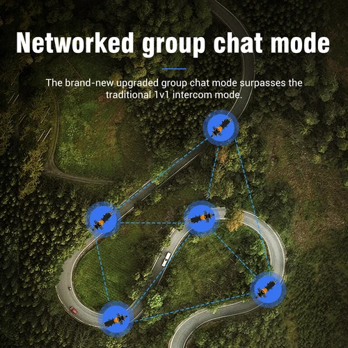 Imagen 2 del producto Nuevo C2 casco de motocicleta auriculares Bluetooth intercomunicador inalámbrico IPX5 impermeable cancelación de ruido inteligente música compartir FM