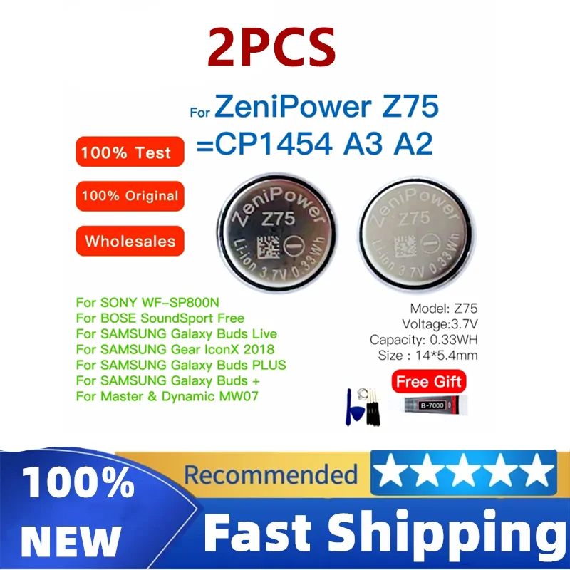 Original CP1454 ZeniPower Z75 0.33Wh Battery For Bose Soundsport Free SAMSUNG Gear lconX 2018 SAMSUNG Galaxy Buds+ TWS Earphone