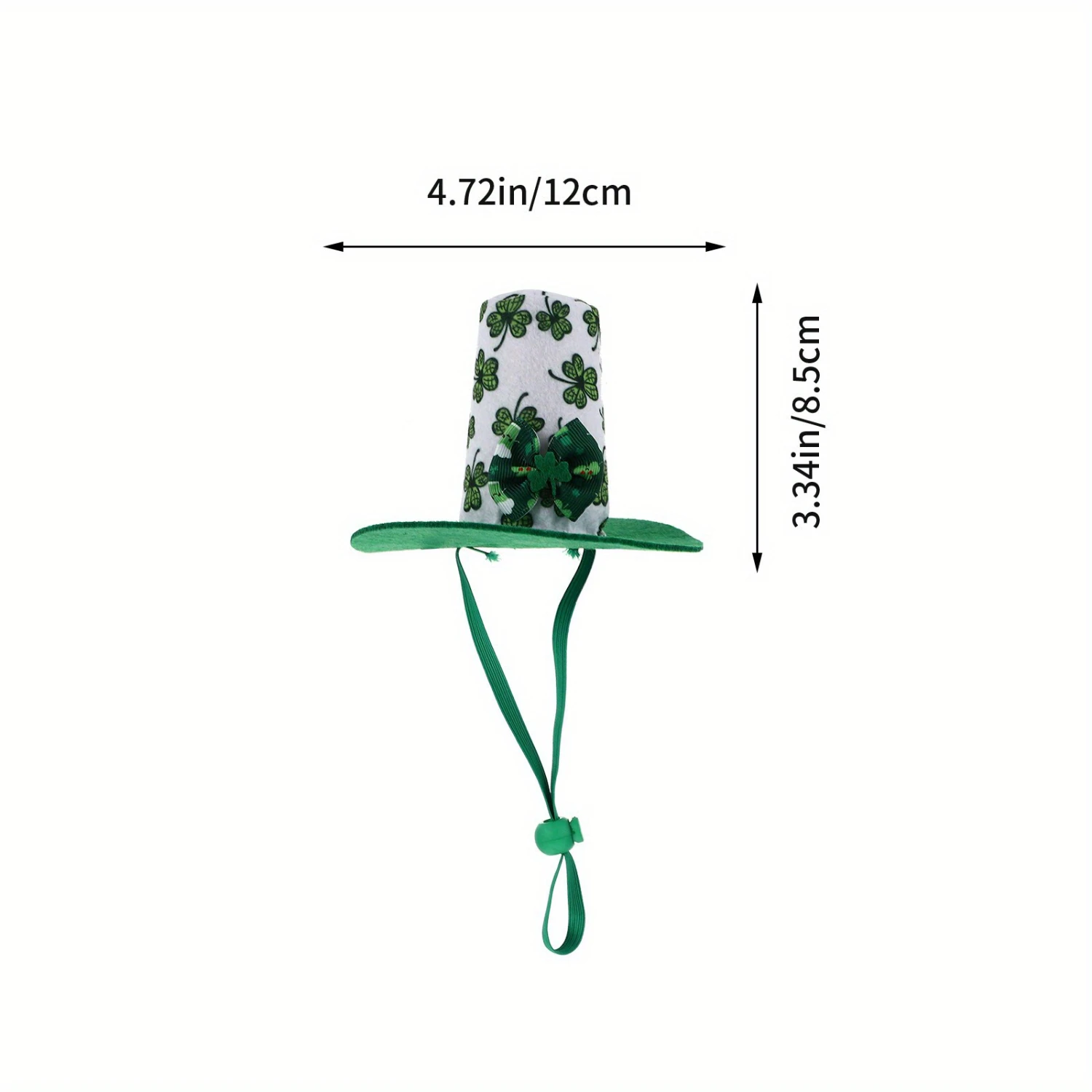 2pcs/Set Festival Dog Hat And Bandana Set, Adjustable Cotton Polyester Pet Costume With Four-Leaf Clover Print For Small, Medium