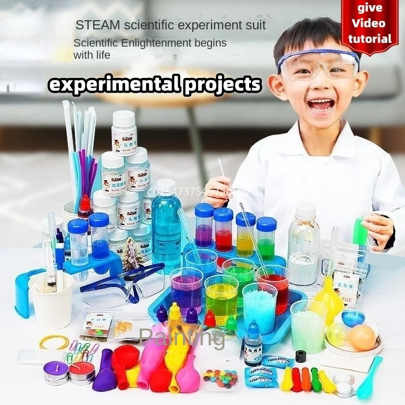 569 Kids Science Laboratory Montessori Toys Chemical Experiments Kits Children Educational ToysScience popularization equipment