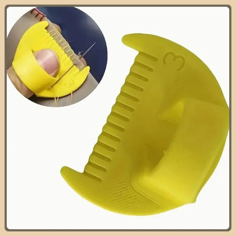 DIY اليد الخياطة الإيدز إصبع حامي المنزل الخياطة حافة الغرز المتشابكة الخياطة الاستنسل اكسسوارات المساعدين العمليين
