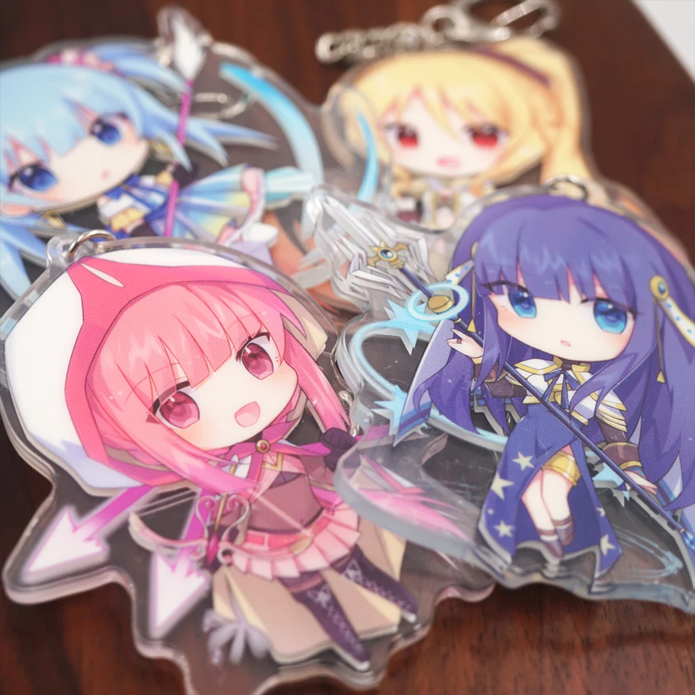 Mahou Shoujo Madoka Game Anime Tamaki Iroha Kyouko Mami Sayaka Homura Tsuruno Futaba Mitsuki Acrylic PVC Keychain