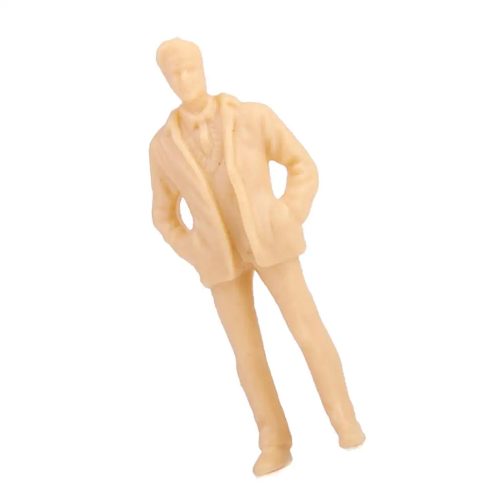 100 قطعة من تماثيل أشخاص الشارع غير مطلية نموذج القطار 1:50 O تخطيط المقياس