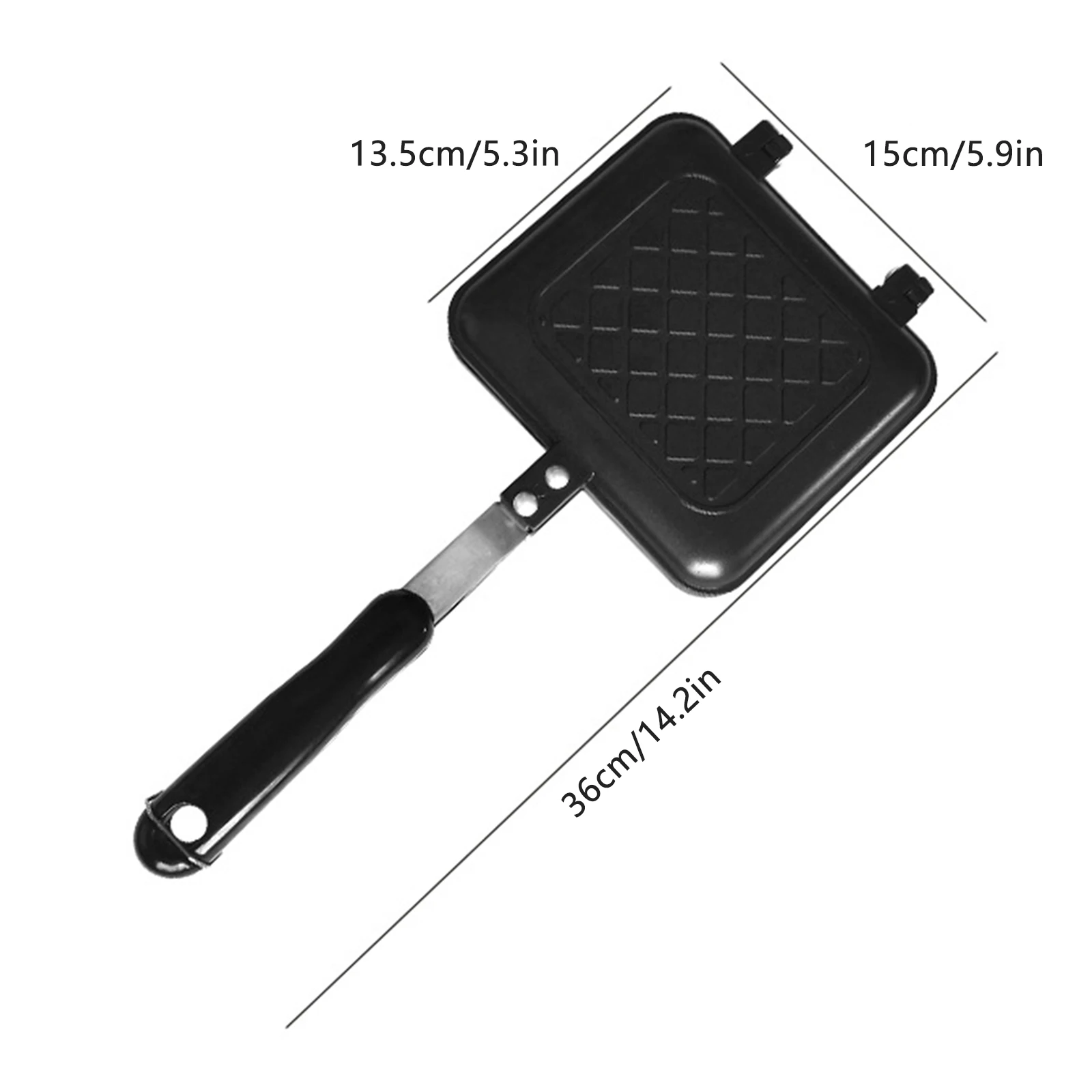 Sandwich Machine Non Stick Aluminum Hot Dog Toaster Double-Sided Sandwich Fry Pan Waffle Pancake Baking Barbecue Mold