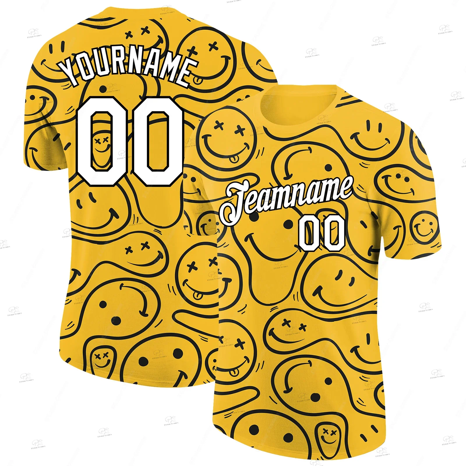 Custom Name Colorful Gradient Graffiti Polyester Shirt Pullover Retro 3DPrint Harajuku Summer Streetwear Short Sleeve T-Shirts R