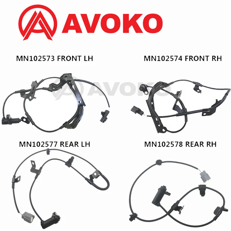 

4X Front & Rear ABS Wheel Speed Sensor For Mitsubishi Triton L200 Pajero Montero Sport Challenger Shogun