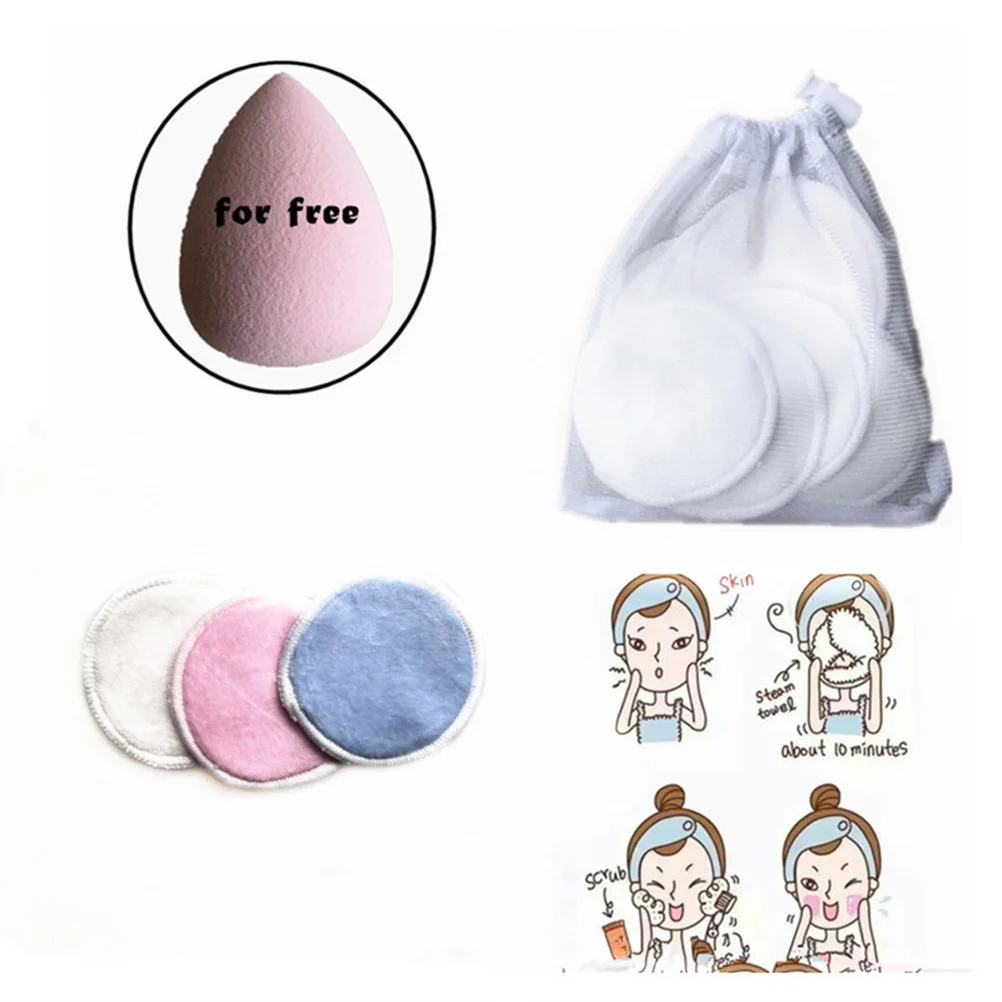 8 Stuks Milieuvriendelijke Herbruikbare Make-Up Remover Pads 8 Cm Diameter Draagbare Diepe Reiniging Voor Mannen Vrouwen Baby Make-Up Remover Pads