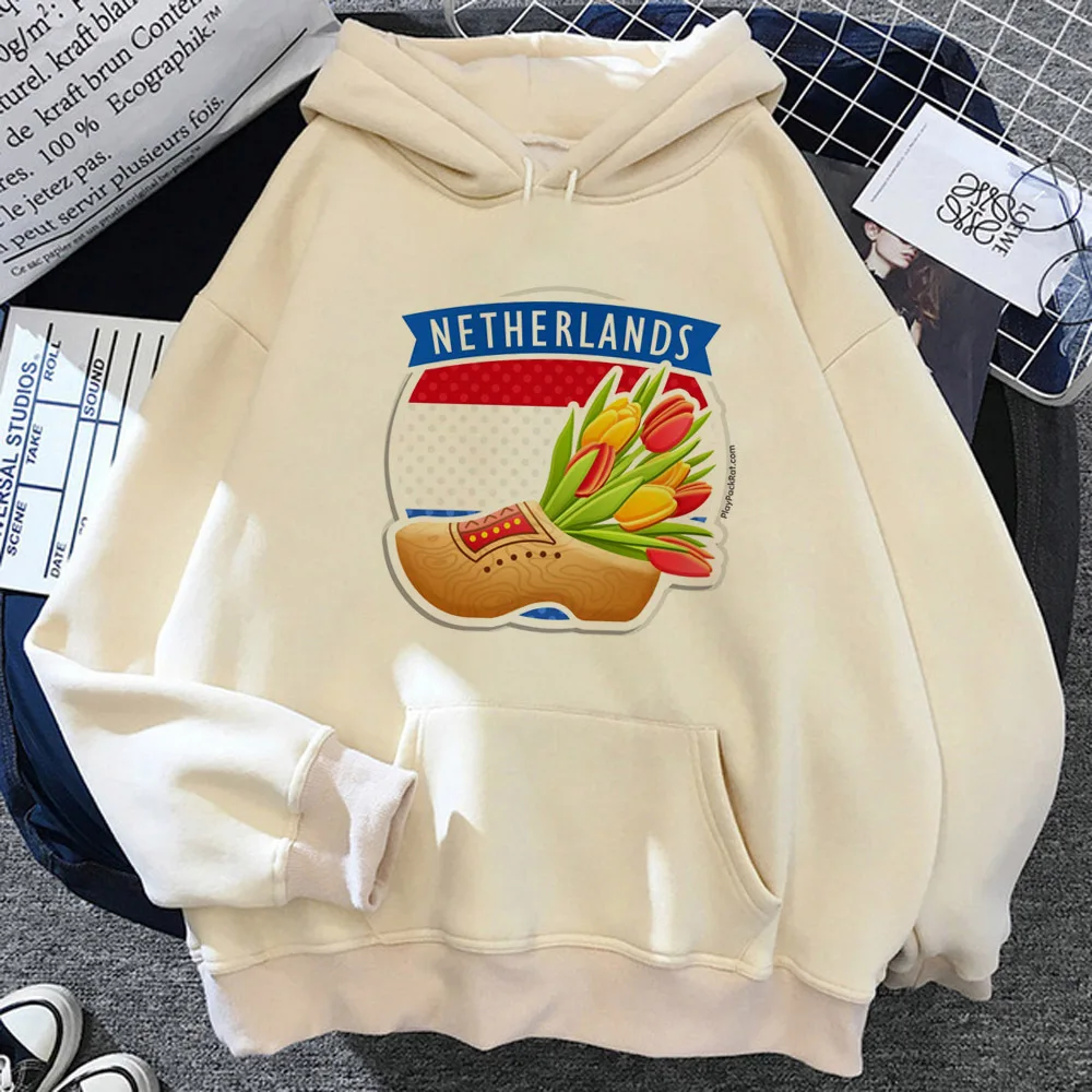 

the Netherlands hoodies women y2k aesthetic 2023 long sleeve top funny hoddies women 90s clothes