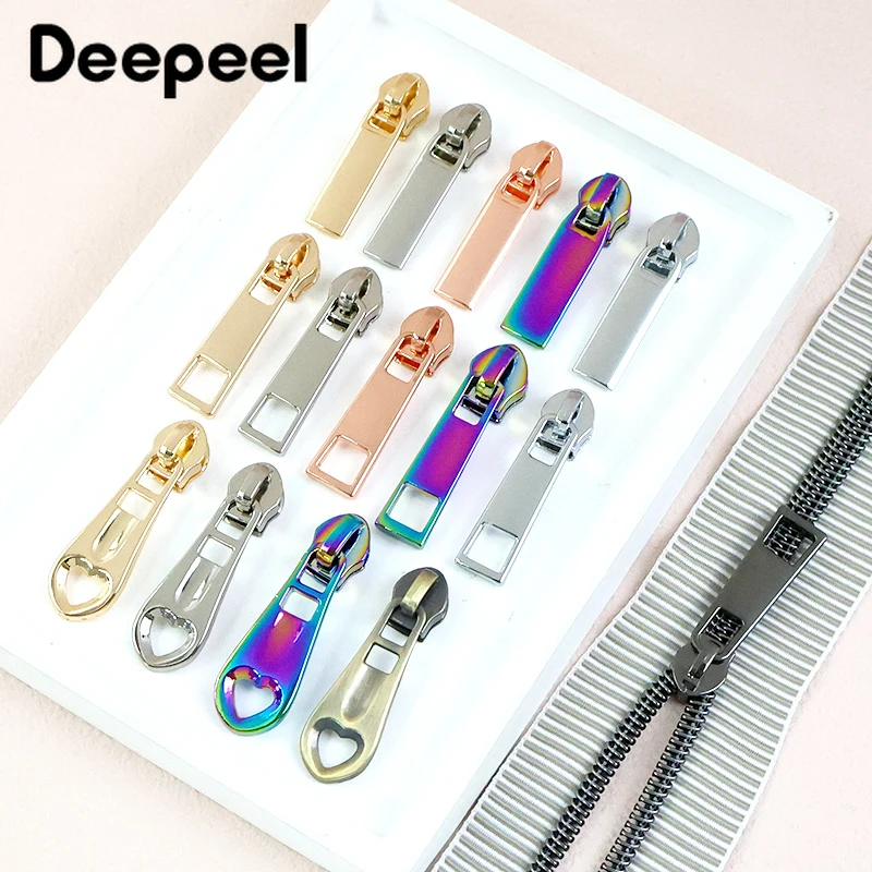 

20Pcs 5# Nylon Zipper Puller Bag Jacket Clothes Closure Zips Sliders Garment Decoration Zippers Head Repair Kit DIY Accessories