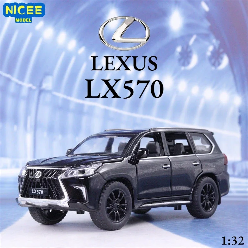 

1:32 LEXUS LX570 High Simulation Diecast Metal Alloy Model car Sound Light Pull Back Collection Kids Toy Gifts A257