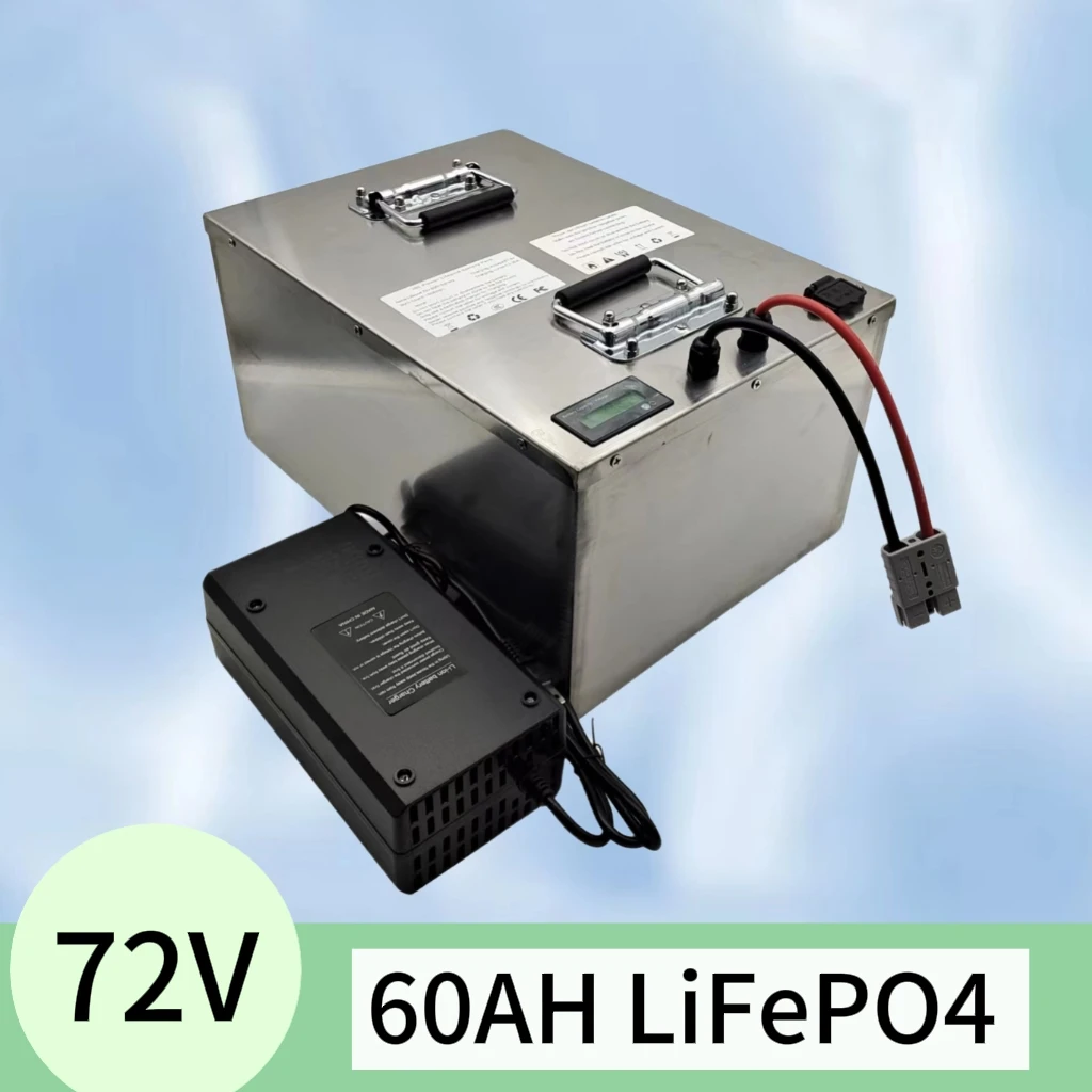 

72 В 60 Ач 60 А литиевая аккумуляторная батарея Lifepo4 для электромобилей, тележка для гольфа глубокого цикла 3000 Вт 5000 Вт 6000 Вт