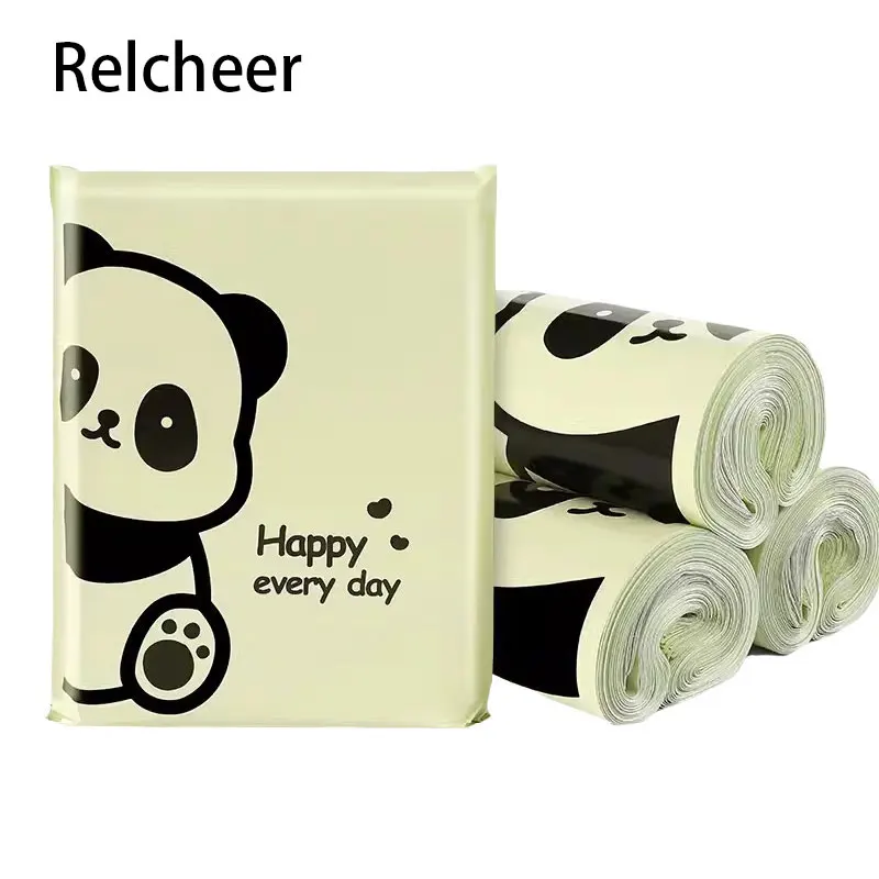 Relcheer 50Pcs PE Caroon Printing Express Mailing Bags T hicken Waterproof Packaging Bag Cute Panda Clothing Gifts Storage Pouch