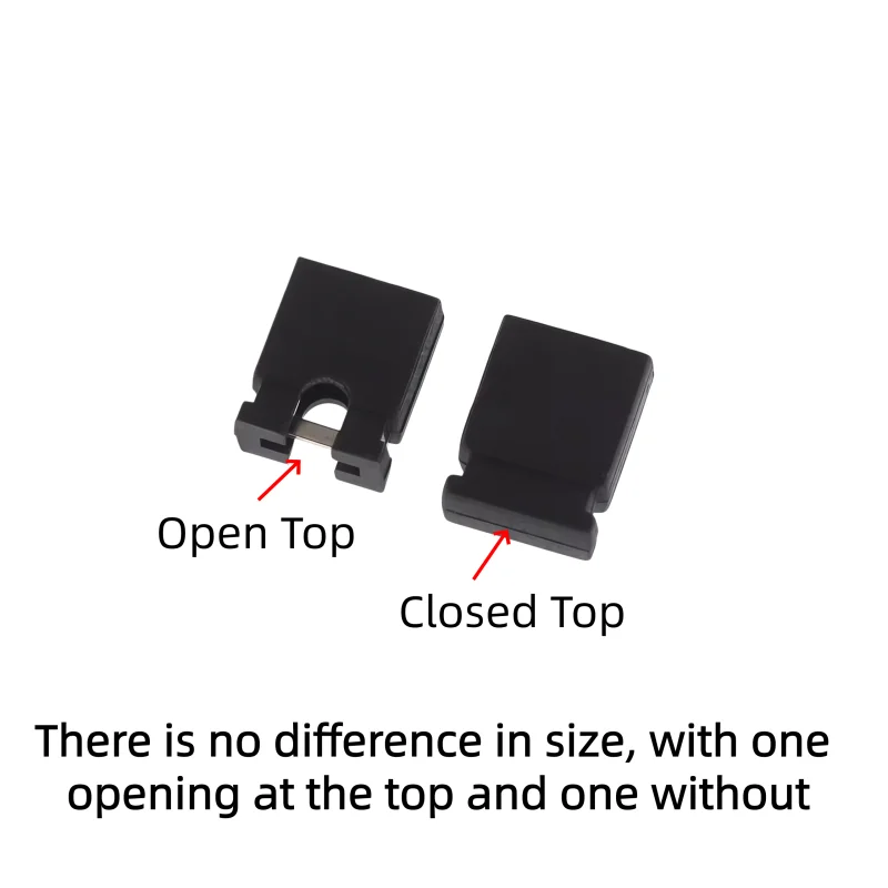 100PCS Jumper Cap Short Circuit Jumper Cap 1.27/2.0/2.54MM Pitch Open/Closed Top Short Circuit Block Pin Header Connection Cap