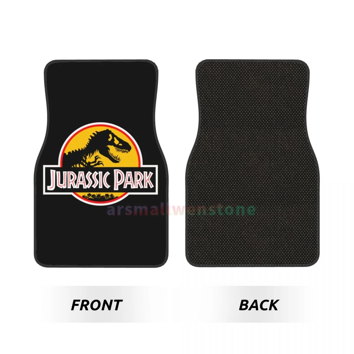 Jurassic Park 4PCS Crystal Velvet Women's Car Floor Mat, Anti Fouling Car Floor Mat Car Interior Accessories