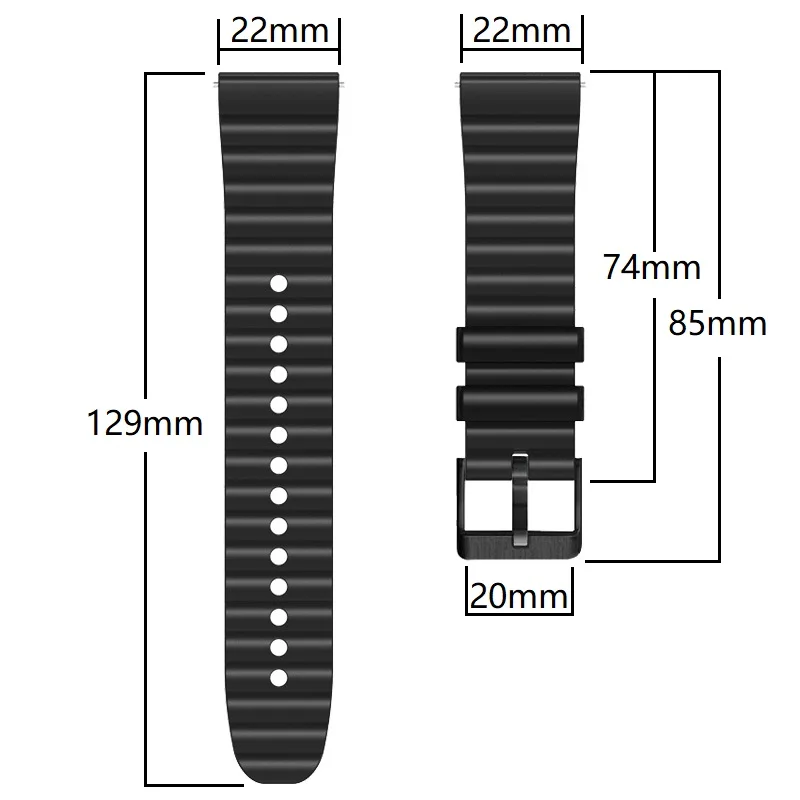 2023 New 22mm Silicone Watch Strap For Huawei Watch 4 Pro Watchband Bracelet Huawei GT 3 2 GT3 Pro 46mm SE Smartwatch Wristband