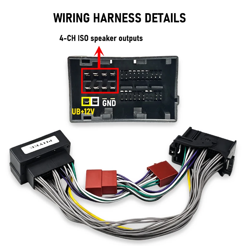 PHYEE FCA 52-Pin Stecker auf Buchse ISO T-Harness für Jeep, Fiat, RAM, Dodge, Chrysler, Alfa, Uconnect Stereo DSP Verstärker Verlängerungskabel – Detail 5