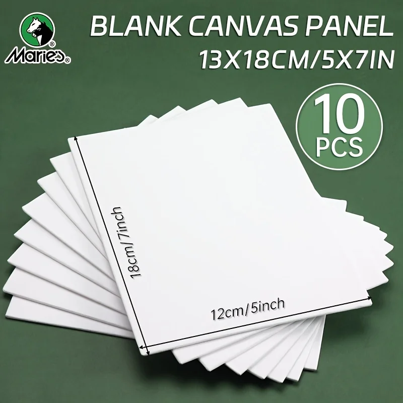 10 Packs 5x7in Small Canvas Panels Bulk for Acrylic,Marker,Oil,Watercolor Painting,Tempra forStudents,Artist and Adults