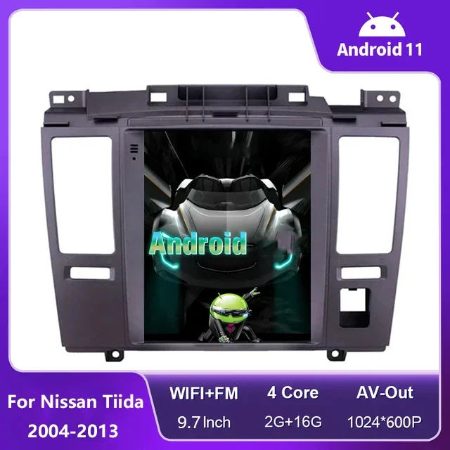 

Tesla Style Car Radio Android 11 For Nissan Tiida C11 2004-2013 Navigation GPS Stereo Multimedia Player Vertical Screen