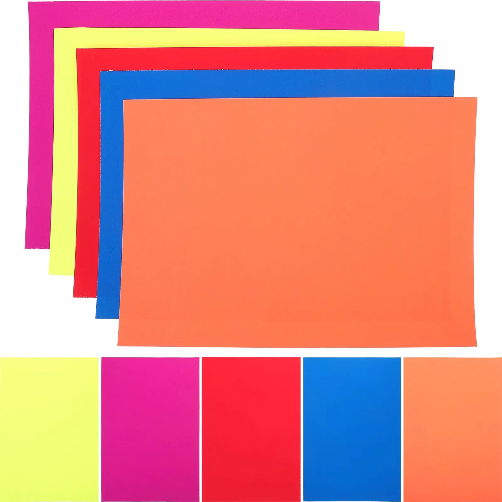 

10 Sheets Fluorescent Paper String Flag Neon Party Supplies Halloween Colorful Glow Festival Papers Orange Yellow Peach Red Blue