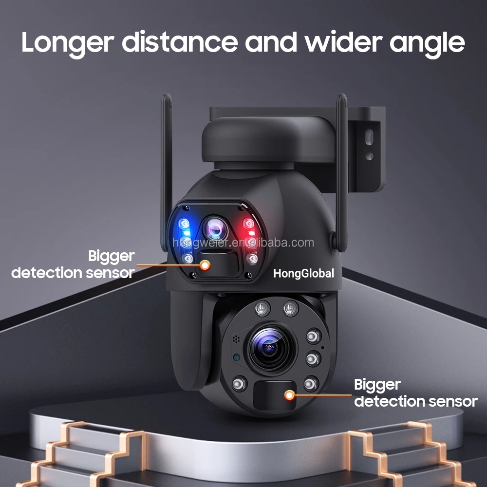 HongGlobal 6MP 3K لوحة طاقة شمسية لاسلكية IP كاميرا متحركة Ubox عدسة مزدوجة 20X التكبير مراقبة 4G الأمن في الهواء الطلق واي فاي CCTV كاميرا تعمل بالطاقة الشمسية #3