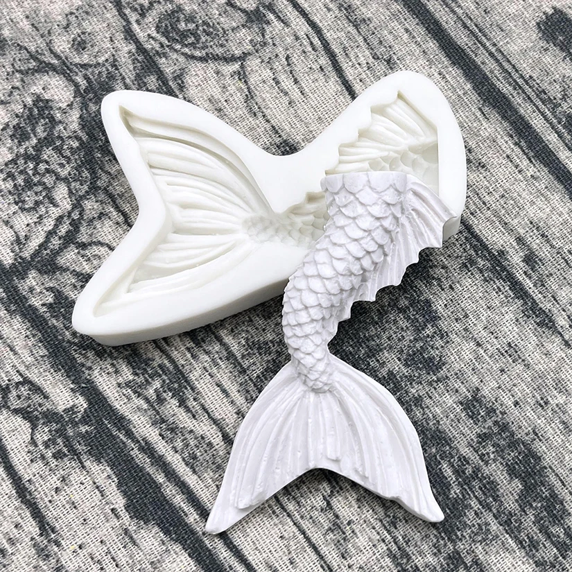 Mermaid Tail Silicone Sugarcraft Mold Chocolate Cupcake Baking Fondant Cake Decorating Tools